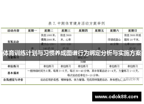 体育训练计划与习惯养成图谱行为绑定分析与实施方案